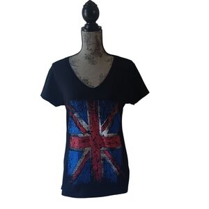 Black Union Jack Graphic Tee